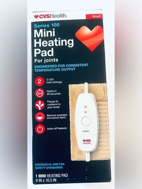 CVS Mini Heating Pad Small Pain Relief Self Care New Tested